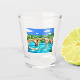 Arslanagić-Brücke Bosnien und Herzegowina Schnapsglas