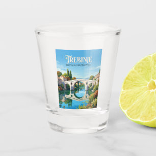 Arslanagić-Brücke Bosnien und Herzegowina Schnapsglas