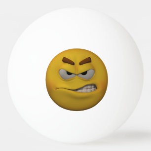 Art3d verärgerter Emoticon Tischtennisball