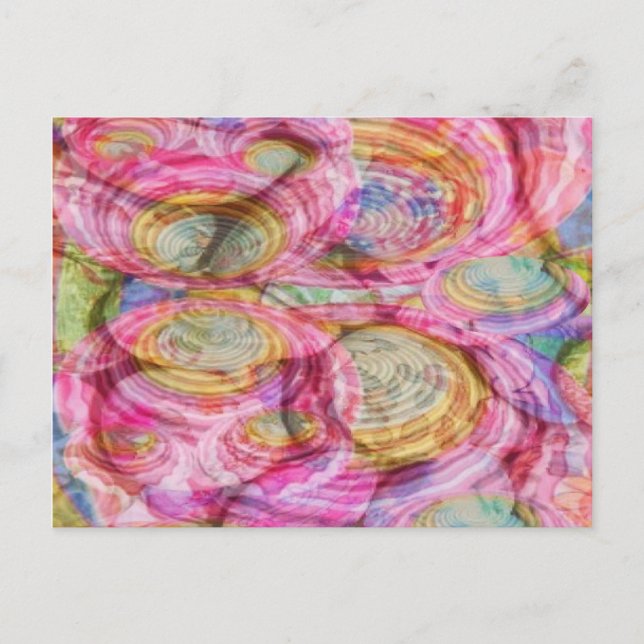 Art. 101 PINK Graffiti - Exotische Muscheln Postkarte (Vorderseite)