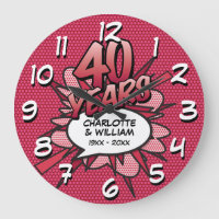 Art 40th Ruby Jubiläum Fun Retro Comic Book