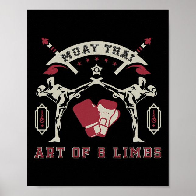 Art 8 Gliedmaßen Muay Thai Poster (Vorne)
