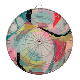 Art Abstract Fluro Acrylic Painting Dartscheibe