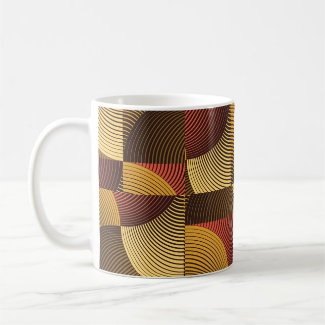 Art Abstrakt Geometric Textured Background Kaffeetasse (Links)