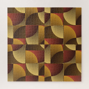 Art Abstrakt Geometric Textured Background Puzzle