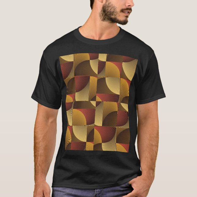 Art Abstrakt Geometric Textured Background T-Shirt (Vorderseite)