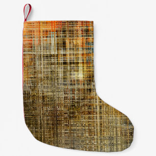 Art abstrakte farbige geometrische Schnittkante Kleiner Weihnachtsstrumpf