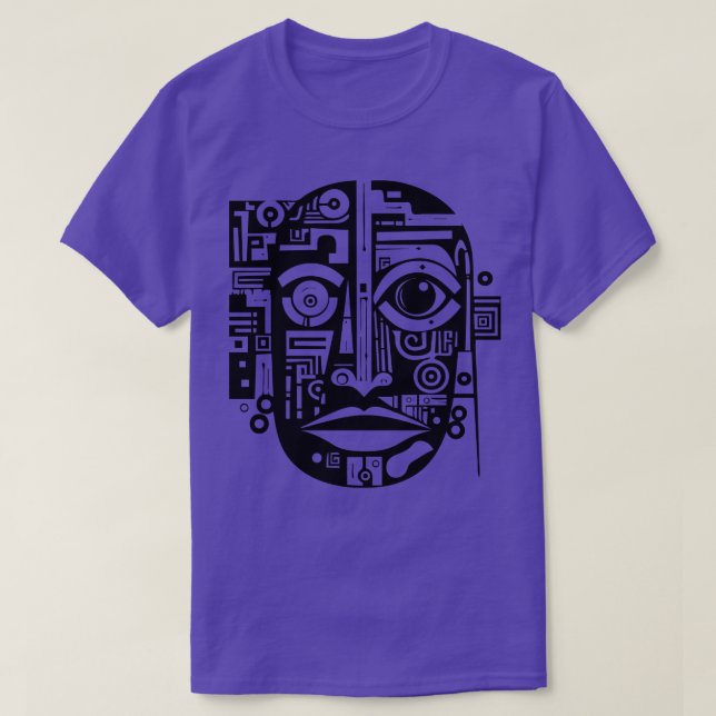 Art Abstrakte Gesichter T-Shirt (Design vorne)