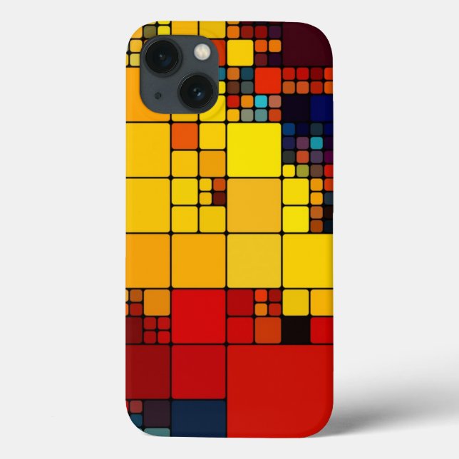Art abstraktes, dynamisches geometrisches Regenbog Case-Mate iPhone Hülle (Rückseite)