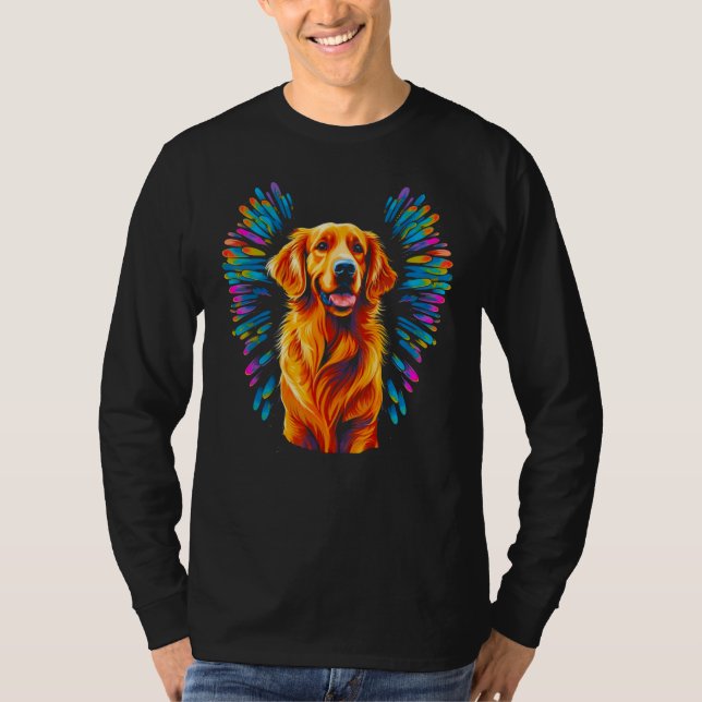 Art Angel Wings Heaven Golden Retriever Dog T-Shirt (Vorderseite)