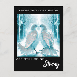*~* Art Anniversary Love Birds AP54 Winter Postkarte