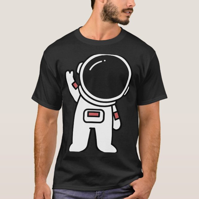 Art Astronaut in Space Artistic Gezeichnet Space A T-Shirt (Vorderseite)