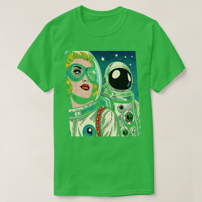 Art Astronauten im Comic "Buch Style" T-Shirt (Design vorne)