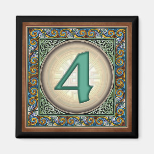 Art B, "4" - keltische Zahl-Magneten Magnet