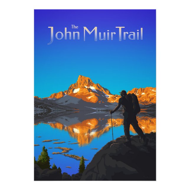 Art - Banner Peak - John Muir Trail Text Fotodruck (Vorne)