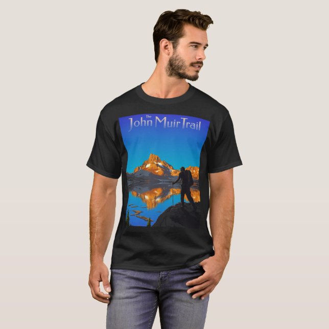 Art - Banner Peak - John Muir Trail Text T-Shirt (Vorne ganz)
