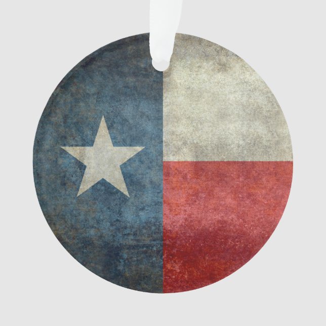 Art-Baumverzierung der Texas-Staatsflagge Vintage Ornament (Vorderseite)