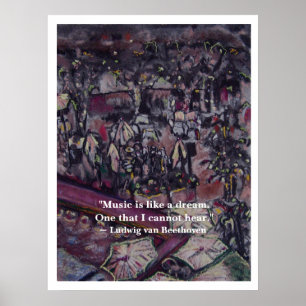 Art & Beethoven Quote Poster