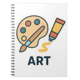 Art Betrifft: Farbpalette und Pinsel Notizblock