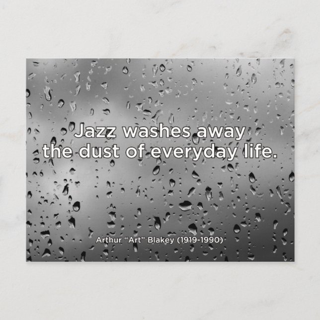 Art Blakey Quote Postcard Postkarte (Vorderseite)