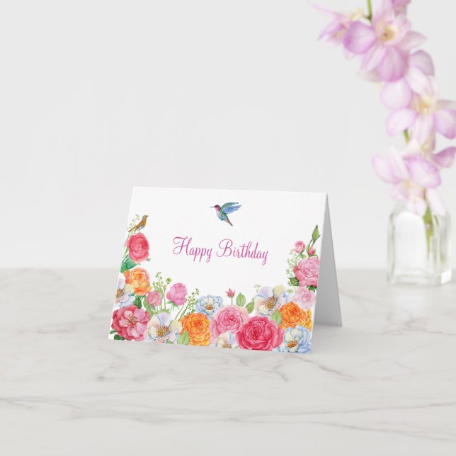 Art Blume Rose Geburtstag Karte (Orchidee)