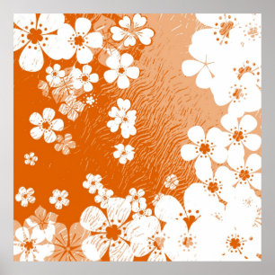 Art Blumengrunge Vintages Muster 2 Poster