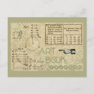 Art Book Math Diagramm Nummern Postkarte