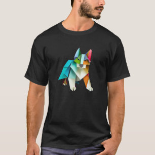 Art Border Collie Colorful Origami Dog Niedlich Sw T-Shirt