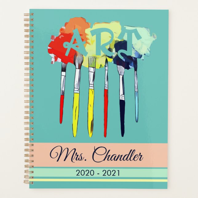 Art Brushes und Paint Art Teacher Planer (Vorderseite)
