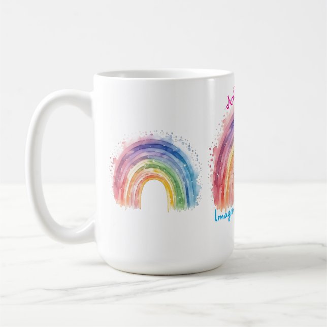 Art by Debi, Regenbogen Kaffeetasse (Links)