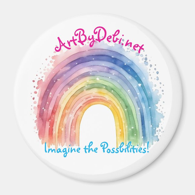 Art by Debi, Regenbogenschrift Magnet (Vorne)