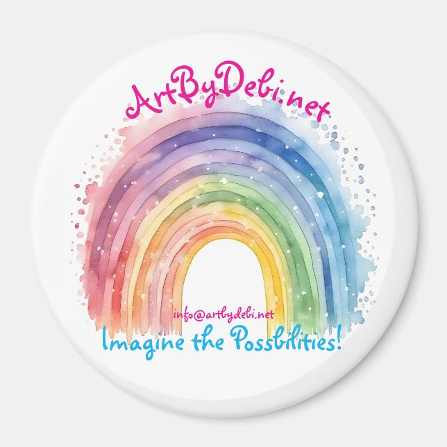 Art by Debi, Regenbogenschrift Magnet (Vorne)