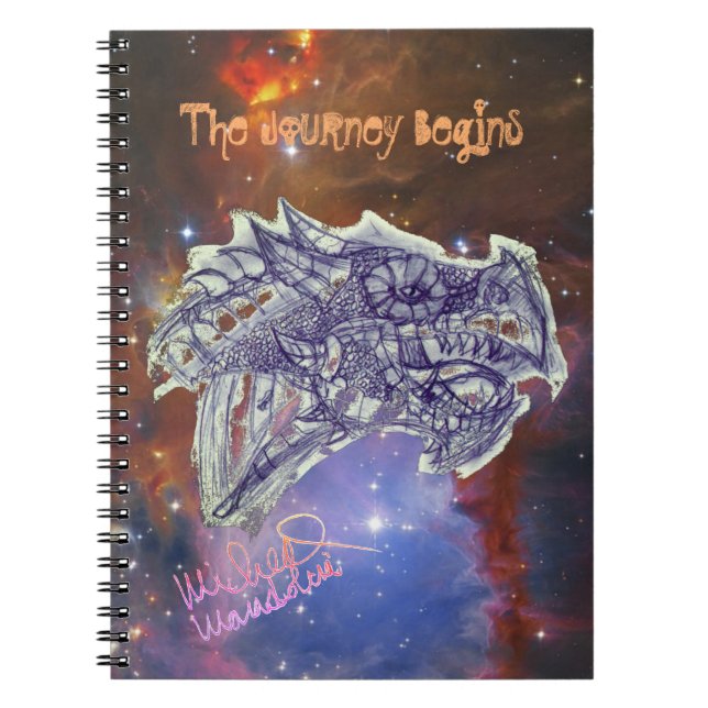 Art by Micheal The Journey Begins Notebook Notizblock (Vorderseite)