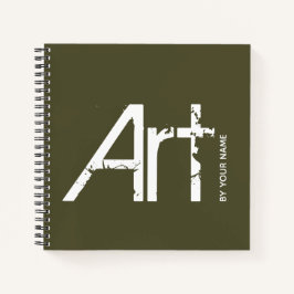 Art by Your Name Typographic Sketchbook Notebook Notizbuch