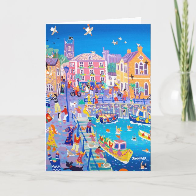 Art Card Happy Holidays, Fowey von John Dyer Karte (Vorderseite)
