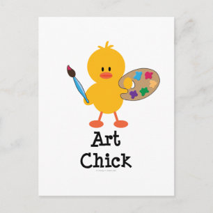 Art Chick Postcard Postkarte