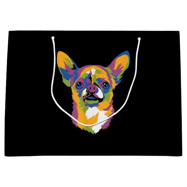 Art Chihuahua Niedlich Paw Pet Geschenk Männer Fra Große Geschenktüte (Vorderseite)