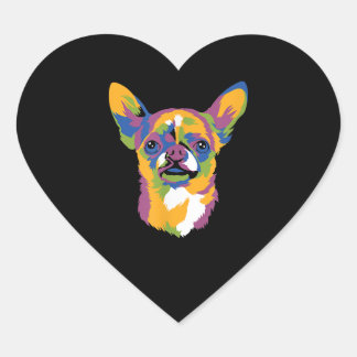 Art Chihuahua Niedlich Paw Pet Geschenk Männer Fra Herz-Aufkleber