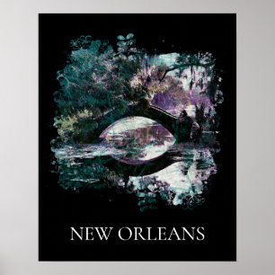 *~* Art City Park New Orleans Bridge Malerei Poster