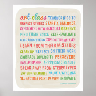 Art Classes lehrt Kinder // 24 x 30 Poster