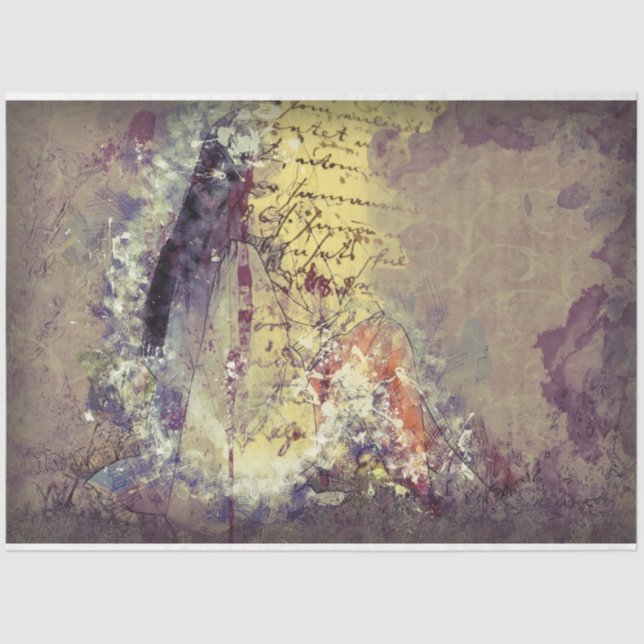 Art Collage 14 Hintergrund 20 x 30 Decoupage  Seidenpapier (Vorderseite)