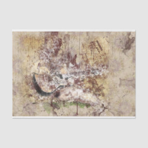 Art Collage Gitarre Musik 33 Decoupage Seidenpapier