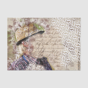 Art Collage Man 27 Decoupage Seidenpapier