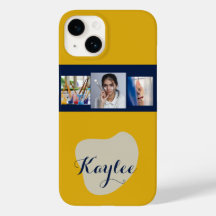 Art Collage Script Monogram iPhone Case