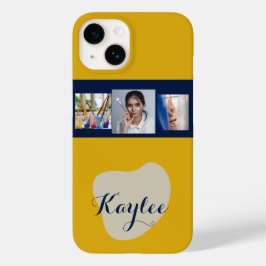 Art Collage Script Monogram iPhone Case