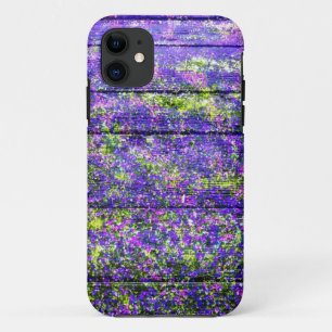 Art Color Acrylic Blume Malerei auf Holz #2 iPhone 11 Hülle