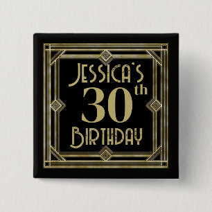 Art Deco 1920er Jahre Benutzerdefinierte 30. oder  Button