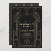 Art Deco 1920er Jahre Pfauenroaring 20er Geburtsta