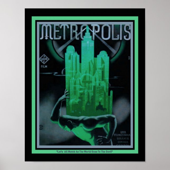 Art Deco 1927 "Metropolis" Poster (Vorne)