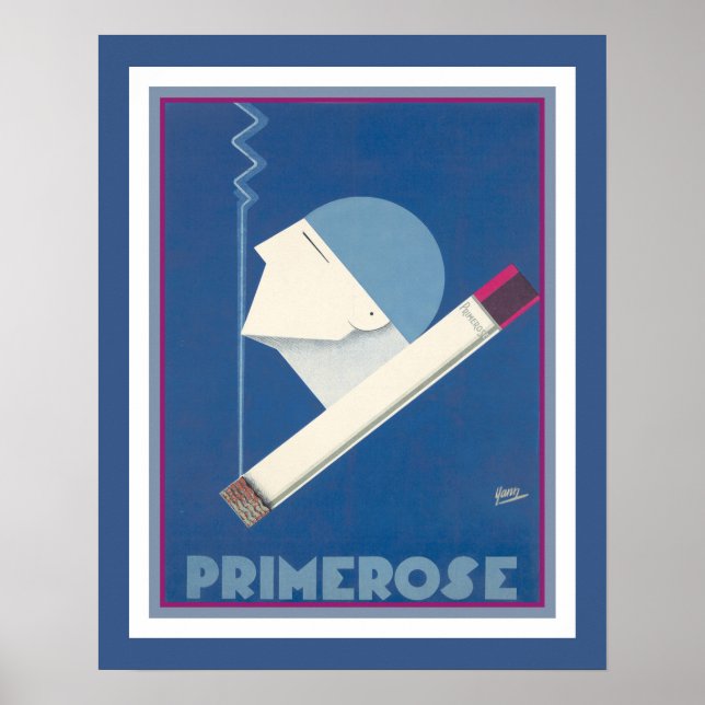Art Deco 1930 Primrose Zigarettenanzeige Poster (Vorne)